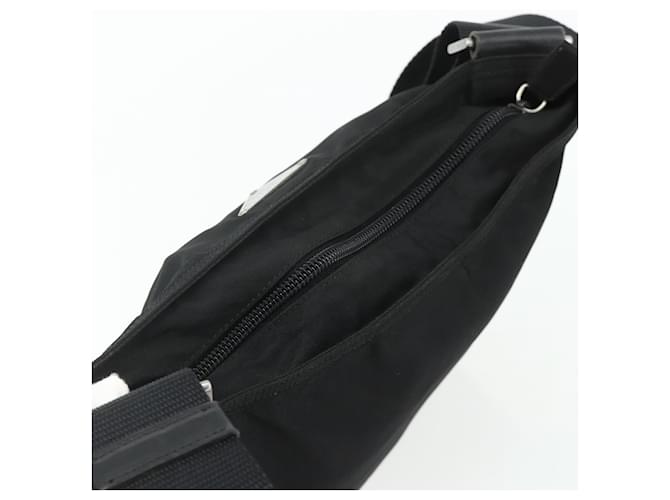Borsa a tracolla PRADA Nylon Nero Argento Auth 180168 - vista 6