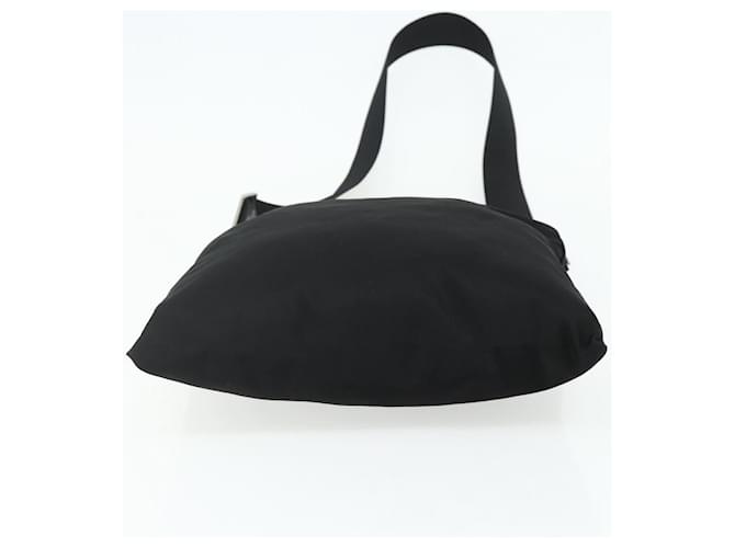 Borsa a tracolla PRADA Nylon Nero Argento Auth 180168 - vista 9