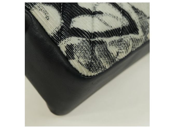CHANEL Matelasse 25 Chain Shoulder Bag Corduroy White Gold CC Auth 178492SAM Bianco D'oro - vista 12