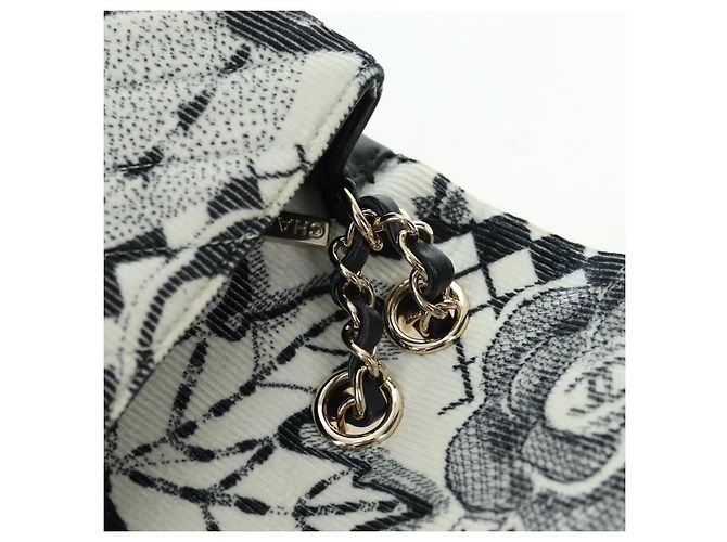 CHANEL Matelasse 25 Chain Shoulder Bag Corduroy White Gold CC Auth 178492SAM Bianco D'oro - vista 17