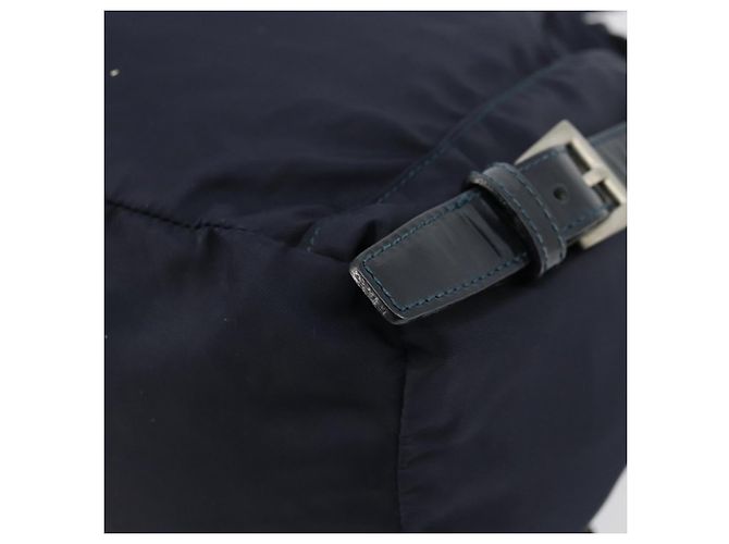 Zaino PRADA Nylon Navy Silver Auth bs34480 Argento Blu navy - vista 14