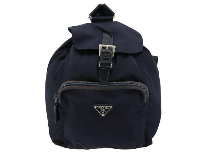 Zaino PRADA Nylon Navy Silver Auth bs34480 Argento Blu navy - vista 2