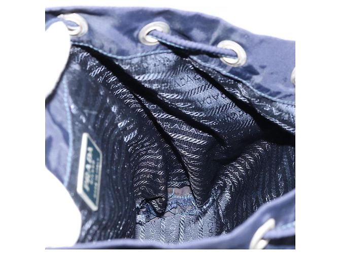 Zaino PRADA Nylon Navy Silver Auth bs34480 Argento Blu navy - vista 22