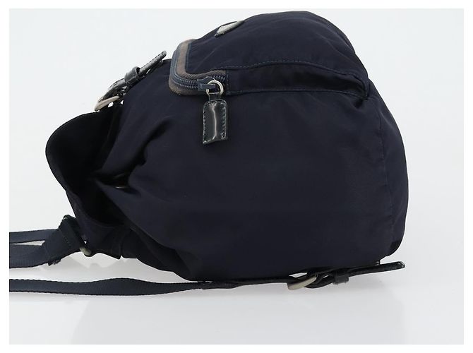 Zaino PRADA Nylon Navy Silver Auth bs34480 Argento Blu navy - vista 5
