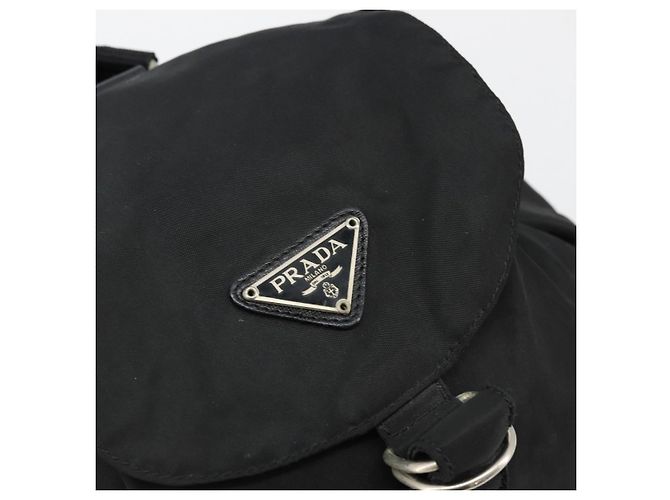 Mochila PRADA Nylon Plata Negro Auth bs34742 - vista 16