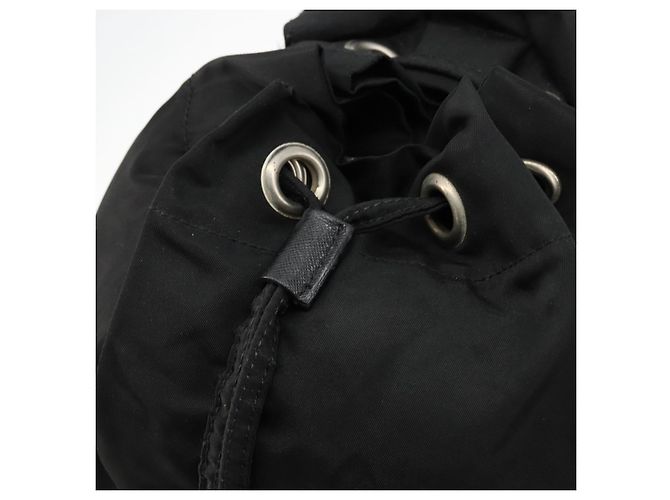 Mochila PRADA Nylon Plata Negro Auth bs34742 - vista 19
