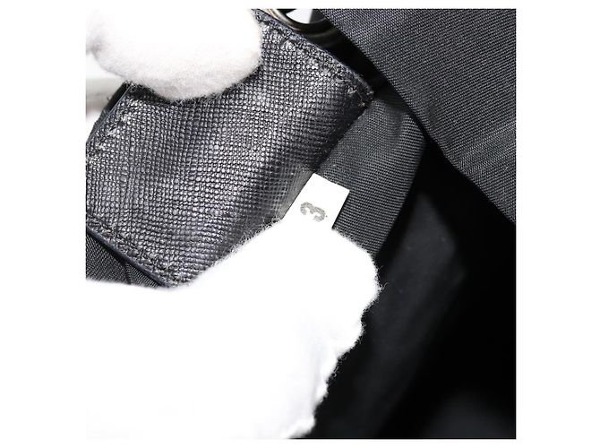 Mochila PRADA Nylon Plata Negro Auth bs34742 - vista 24