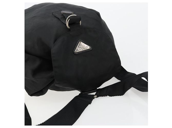 Mochila PRADA Nylon Plata Negro Auth bs34742 - vista 6