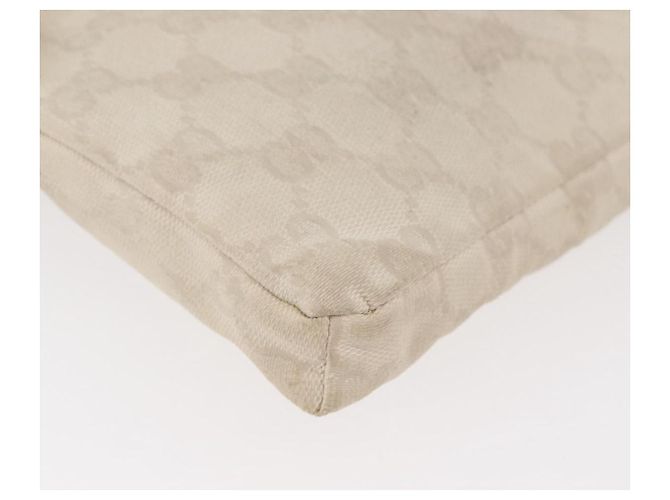 Marsupio GUCCI GG Canvas Sherry Line White Gold 28566 Auth 180206 Bianco D'oro - vista 12