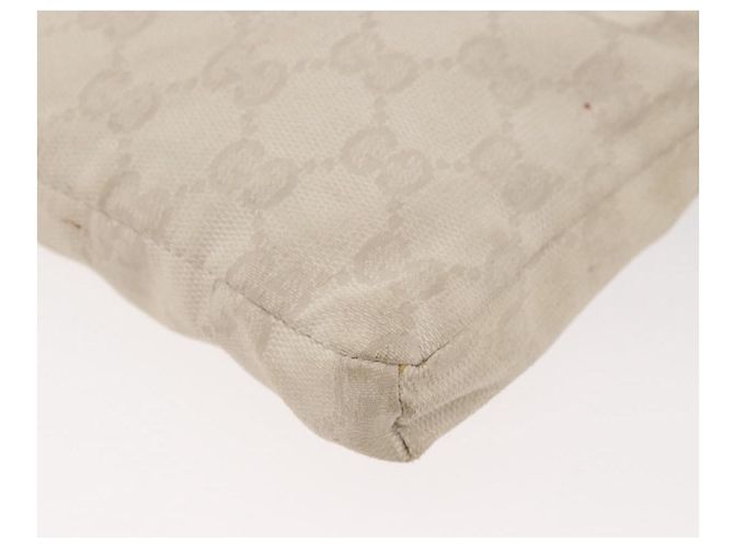 Marsupio GUCCI GG Canvas Sherry Line White Gold 28566 Auth 180206 Bianco D'oro - vista 13