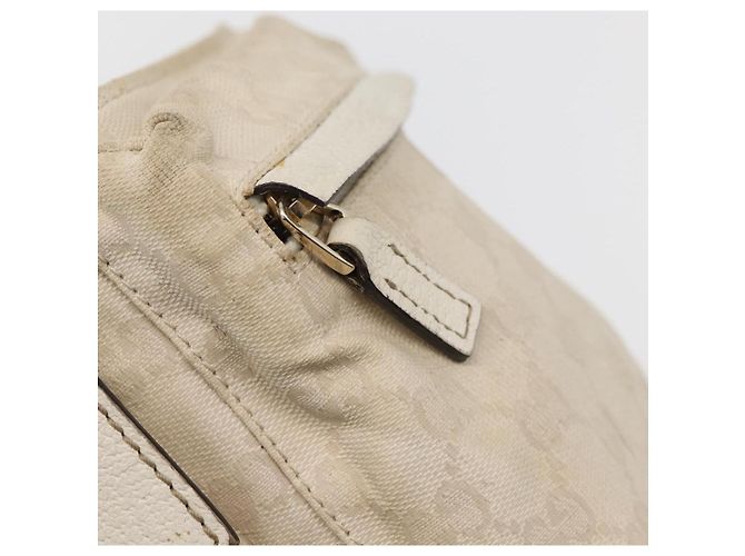 Marsupio GUCCI GG Canvas Sherry Line White Gold 28566 Auth 180206 Bianco D'oro - vista 15
