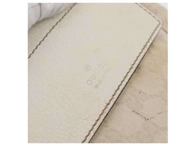 Marsupio GUCCI GG Canvas Sherry Line White Gold 28566 Auth 180206 Bianco D'oro - vista 16