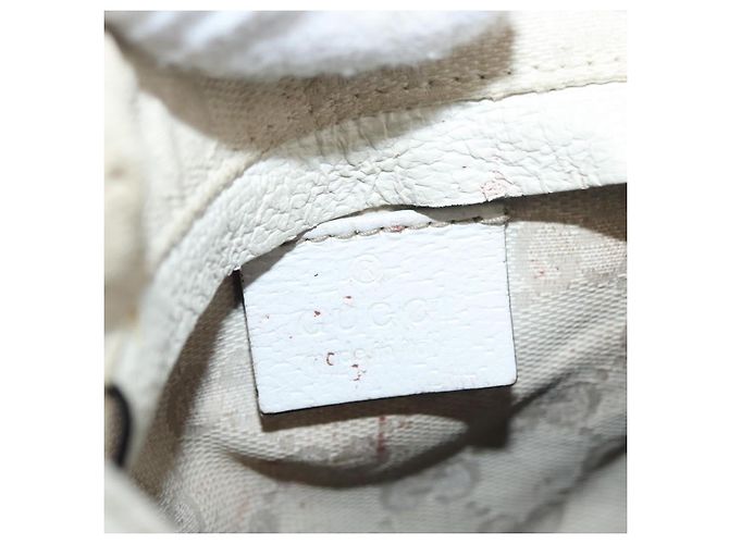 Marsupio GUCCI GG Canvas Sherry Line White Gold 28566 Auth 180206 Bianco D'oro - vista 17