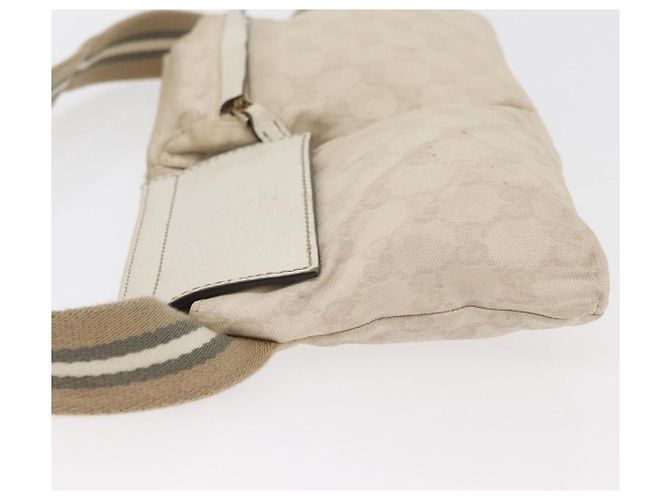 Marsupio GUCCI GG Canvas Sherry Line White Gold 28566 Auth 180206 Bianco D'oro - vista 5