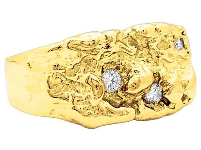 Autre Marque Anello sigillo, oro giallo, diamanti - vista 3