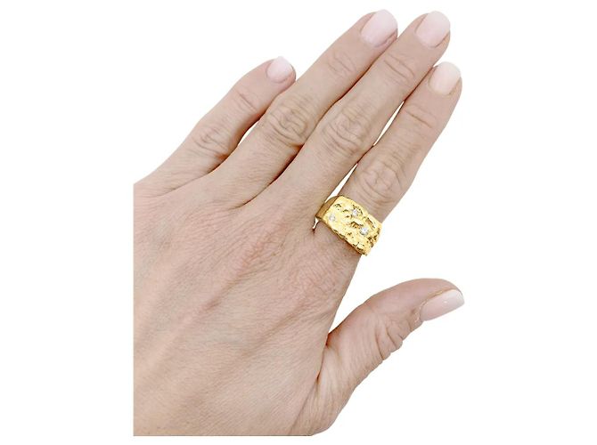 Autre Marque Anello sigillo, oro giallo, diamanti - vista 6