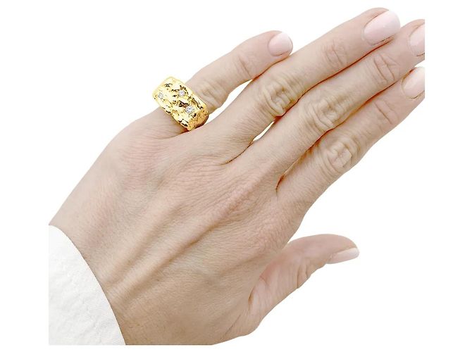 Autre Marque Anello sigillo, oro giallo, diamanti - vista 7