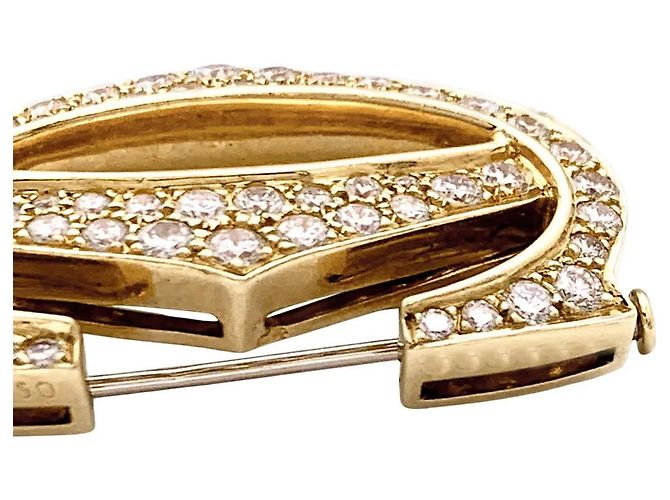 Spilla Cartier, "Double C", oro giallo, diamanti. - vista 6