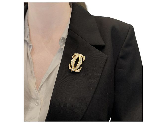 Spilla Cartier, "Double C", oro giallo, diamanti. - vista 7