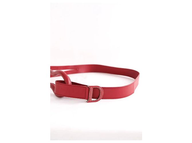 Dior Cinturón de cuero rojo Roja - vista 2