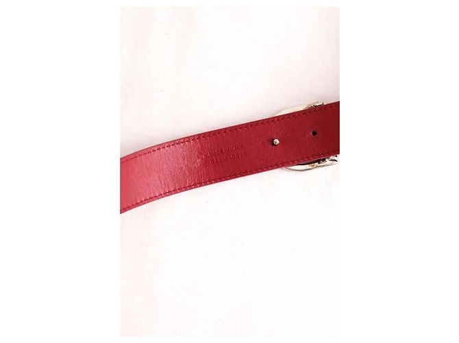 Dior Cinturón de cuero rojo Roja - vista 5