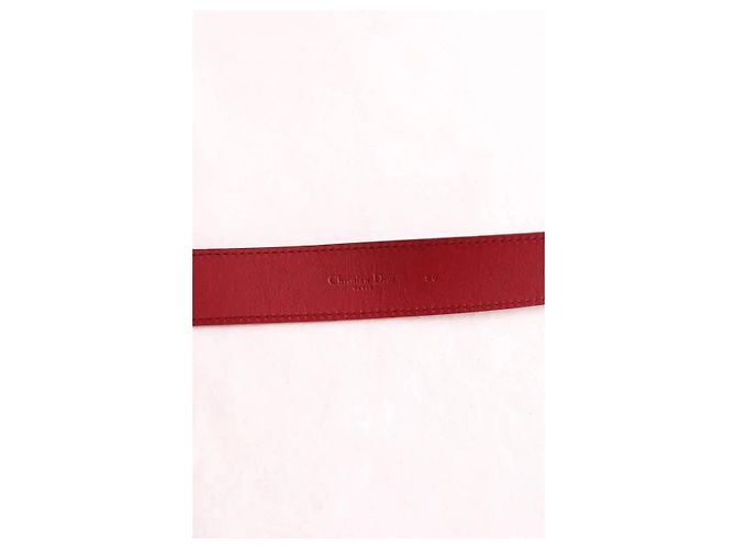 Dior Cinturón de cuero rojo Roja - vista 6