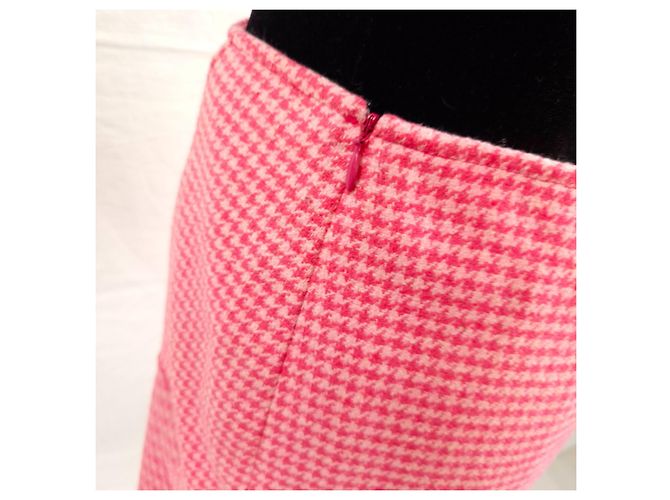 Falda Midi Moschino Jeans Rosa Pata de Gallo con Corazones - vista 3