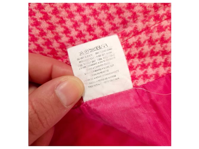 Falda Midi Moschino Jeans Rosa Pata de Gallo con Corazones - vista 4