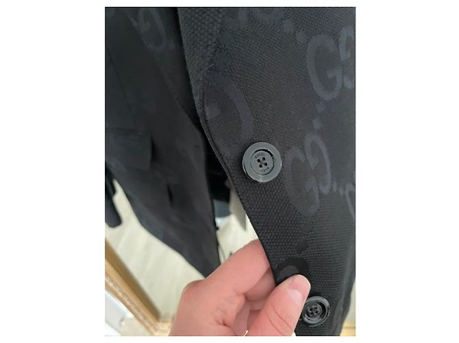 Completo Gucci Monogram - Blazer IT42 e Pantalone IT38 Nero - vista 13