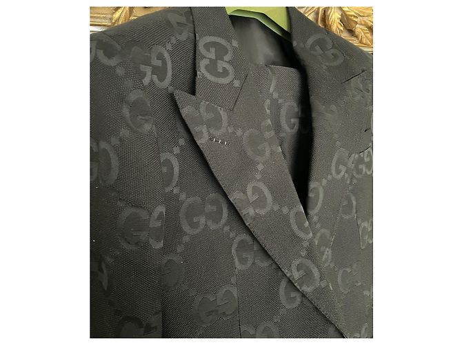 Completo Gucci Monogram - Blazer IT42 e Pantalone IT38 Nero - vista 14