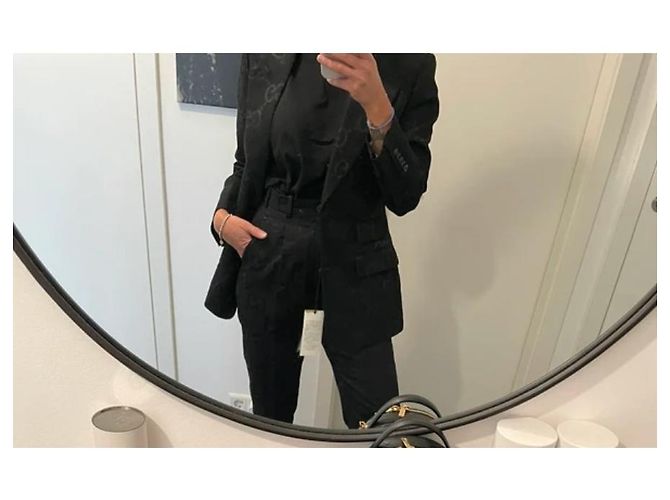 Completo Gucci Monogram - Blazer IT42 e Pantalone IT38 Nero - vista 7