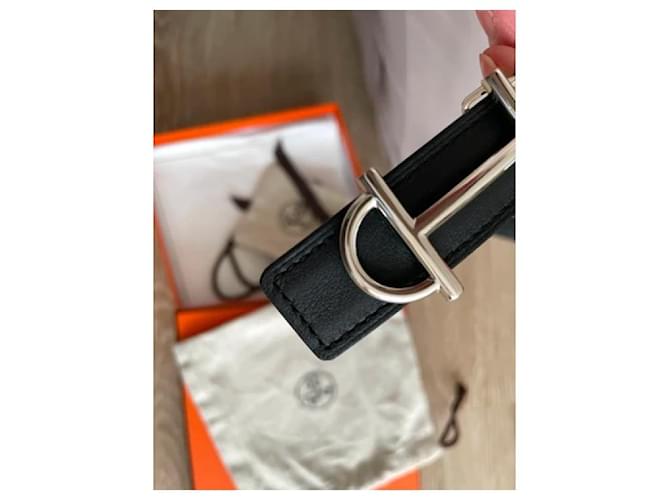 Hermès Gamma Wendegürtel 24mm Braun Schwarz - Ansicht 11