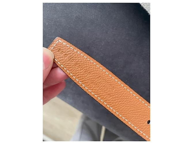 Hermès Gamma Wendegürtel 24mm Braun Schwarz - Ansicht 14