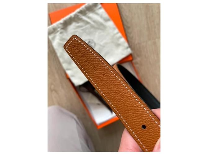 Hermès Gamma Wendegürtel 24mm Braun Schwarz - Ansicht 3