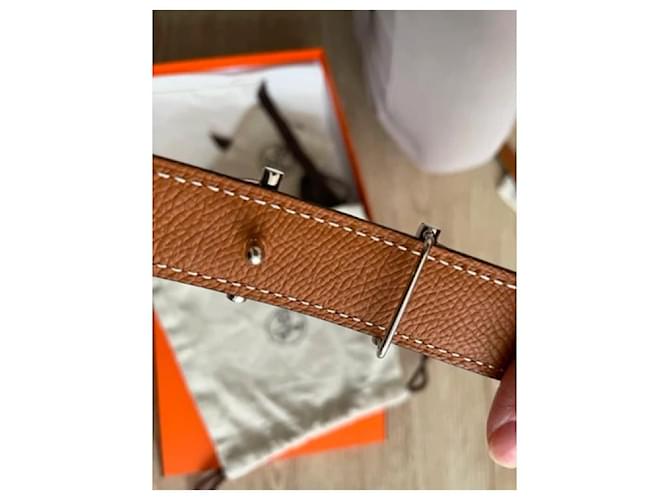 Hermès Gamma Wendegürtel 24mm Braun Schwarz - Ansicht 8