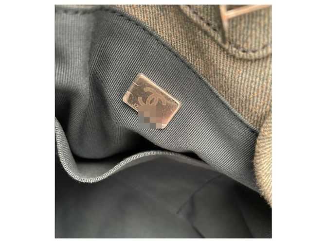 Borsa Chanel Deauville 29 Shopper in Denim Blu - vista 18