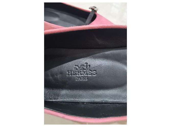 Hermès Bailarinas de ante rosa - vista 10