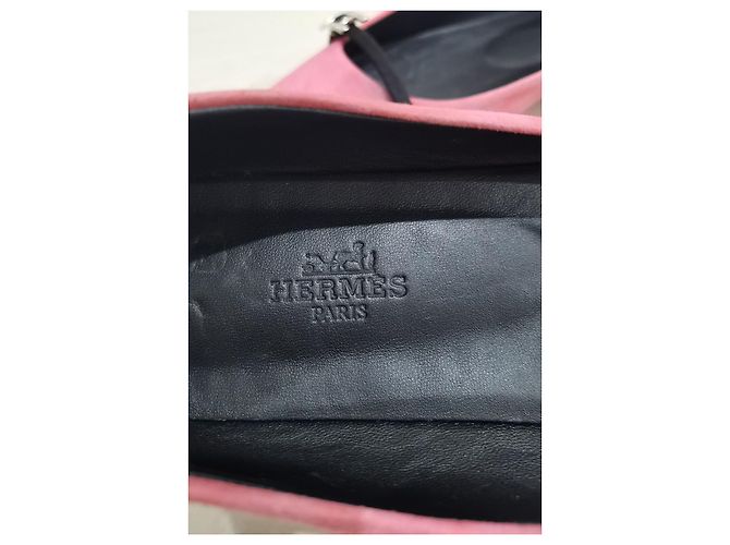 Hermès Bailarinas de ante rosa - vista 11