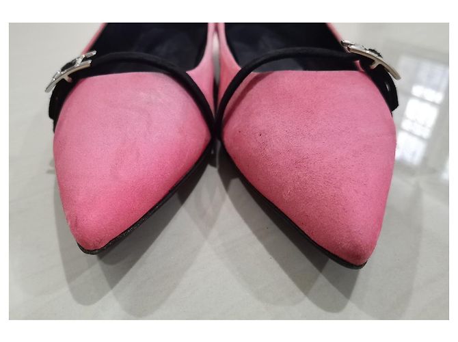 Hermès Bailarinas de ante rosa - vista 4