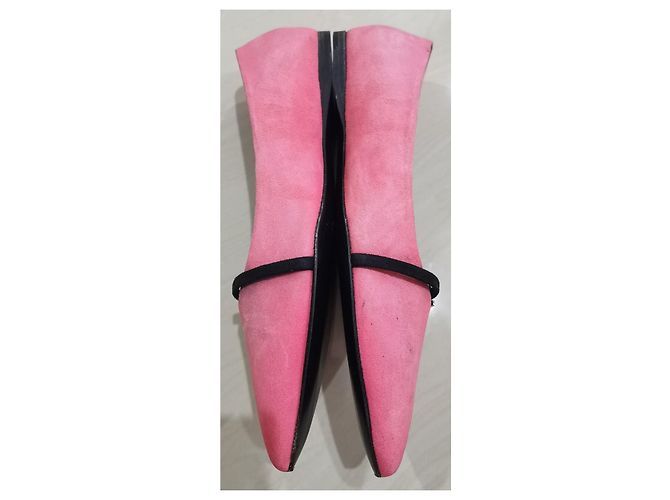 Hermès Bailarinas de ante rosa - vista 6