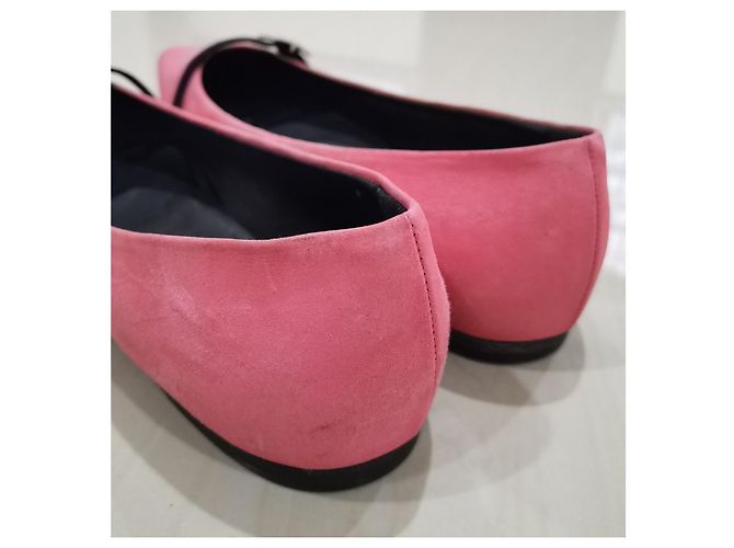 Hermès Bailarinas de ante rosa - vista 7