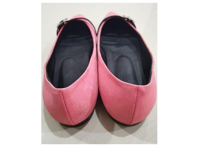 Hermès Bailarinas de ante rosa - vista 9