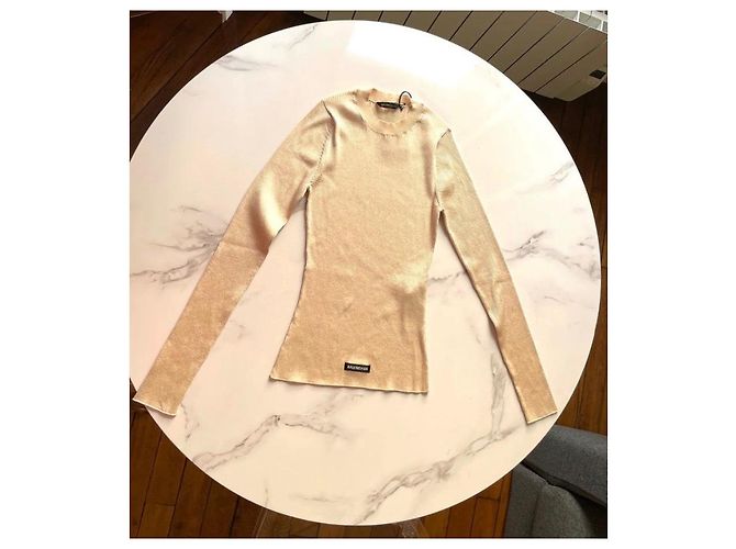 Balenciaga Rippstrickpullover - Beige - Ansicht 2