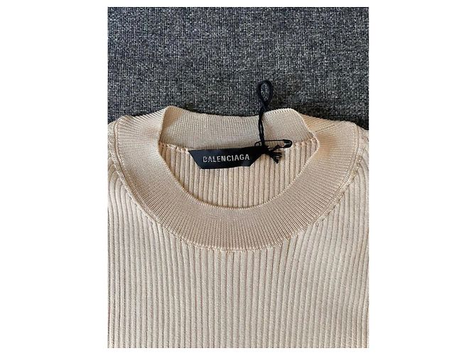 Balenciaga Rippstrickpullover - Beige - Ansicht 3
