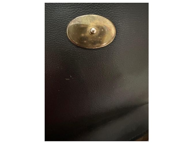 Borsa a pochette Delvaux in pelle nera effetto coccodrillo Nero - vista 11