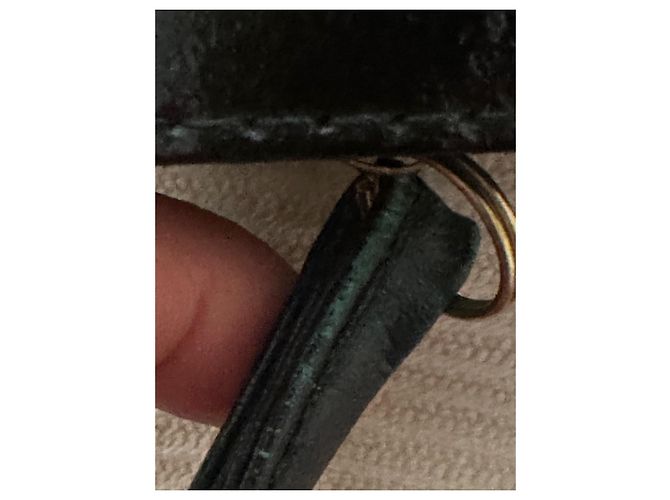 Borsa a pochette Delvaux in pelle nera effetto coccodrillo Nero - vista 9