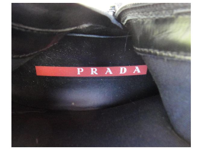 Botas Prada de cuero y nylon Negro - vista 6