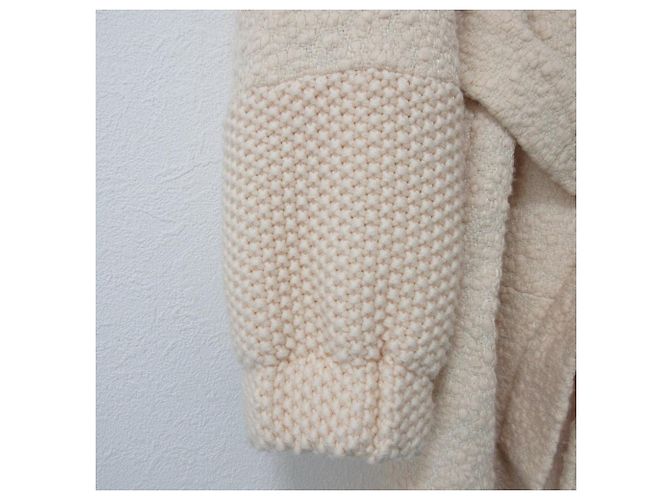 Chloé Abrigo de mezcla de seda y lana Chloe Beige Crudo - vista 10
