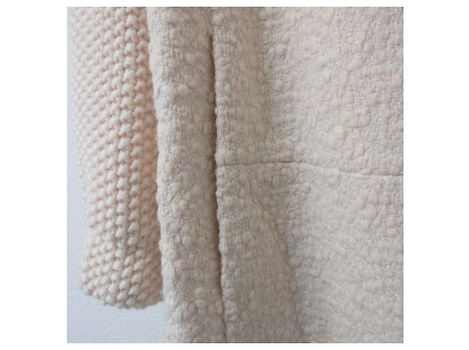 Chloé Abrigo de mezcla de seda y lana Chloe Beige Crudo - vista 11