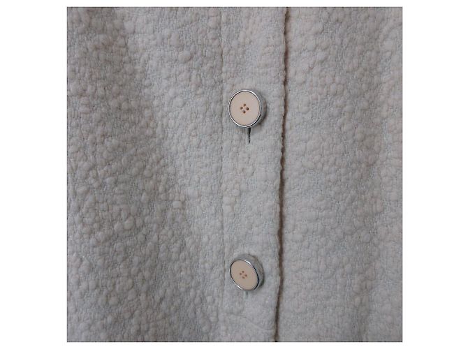 Chloé Abrigo de mezcla de seda y lana Chloe Beige Crudo - vista 6